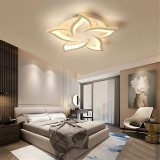 Lustra LED cu telecomanda LOTUS 74W, 5 Petale, lumina Rece/Calda/Neutra, Dimabila, Alb, Alessandro DESIGN