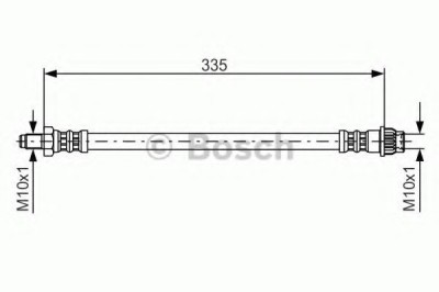 Conducta / cablu frana RENAULT KANGOO Express (FC0/1) (1997 - 2007) BOSCH 1 987 476 955 foto