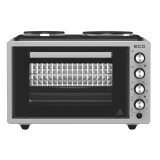 Cuptor electric ECG ETH 3701G, 37 L, putere maxima 2500 W, 2 plite, 40-230 &deg;C, rotisor