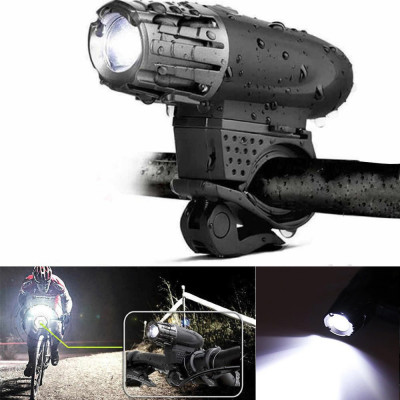 Lanterna frontala bicicleta, led 180 lm, 3 moduri iluminare, clema foto