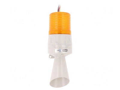 Semnalizator luminos și acustic 24VDC bec ambră IP54 foto