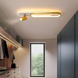 Lustra LED Aurie 48W cu Proiector Reglabil FISSO Camilla, 3 Temperaturi de Culoare 3000K/4000K/6000K, Metal &amp; Acril