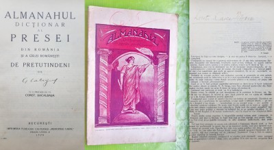 F782-I-Almanahul Dictionar al Presei din ROMANIA SI Pretutindeni 1926. foto