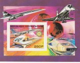 Africa Centrala 1990-Transporturi,Aniv. 1990,Aviatie,Concorde,Mi.1445