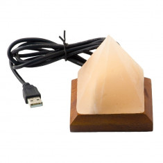 Veioza lampa din sare de himalaya cu usb - piramida 05 kg