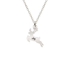 Deer - Colier personalizat ren si nume din argint 925