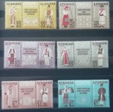 M1 TX7 8 - 1958 - Costume nationale - dantelat - triptic cu vinieta, Arta, Nestampilat