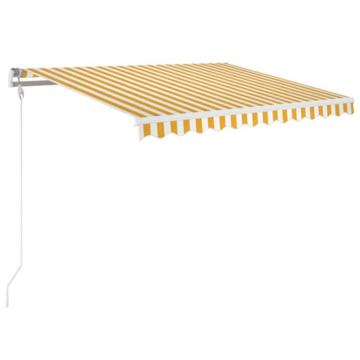 Copertina retractabila automat, galben si alb, 350x250 cm
