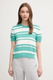 United Colors of Benetton pulover de bumbac femei, culoarea turcoaz, light, 1294E10D0