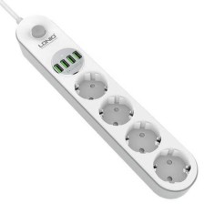 Prelungitor 4 prize si 4 USB 2 metri Tripla