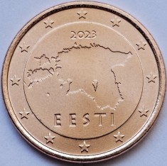 Moneda 5 euro cents 2023 Estonia, unc , km#63