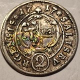 Austria Episcopia de Salzburg 2 kreuzer 1717 argint Franz Anton von Harrach