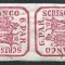 1864 , Lp 12 a , Principatele Unite 6 Parale , pereche tete-beche , MH