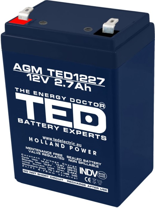 Accu.Pb.12V 2.7Ah TED