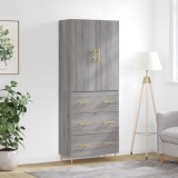 vidaXL Dulap &icirc;nalt, gri sonoma, 69,5x34x180 cm, lemn compozit