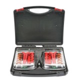 Set lampi remorca LED 24V cu magnet si control wireless 2.4 GHz, baterie 3.7V 2000mAh, incarcare USB 5V, IP65, 105x105x55 mm, raza 30 m, Breckner