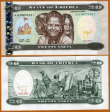 !!! ERITREEA - 20 NAKFA 1997 - P 4 - UNC / SERIA AA