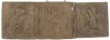 IIsus Pantocrator, Maica Domnului, Sf. Ioan Botezatorul, Triptic de calatorie din bronz, Rusia, Sec. 19