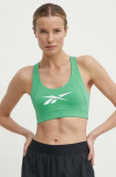 Reebok sutien sport Identity Training culoarea verde, 100075676