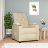 VidaXL Fotoliu rabatabil, crem, material textil