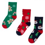 șosete Crăciun Baieti Set 3 Perechi, Multicolor, Mărimea 23-26, Oem