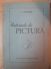 MATERIALE DE PICTURA. ULEI, ACUARELA, GUASE, TEMPERA SI CULORI DE CLEI 1956 foto