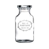 Borcan din sticla cu capac si mesaj, 550 ml, ATU-089995, Oem