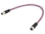 Cablu senzori automatizări 5 pini M12-M12 300mm