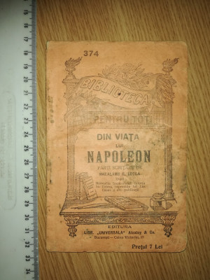 CARTE - VECHE/ CARTICICA- DIN VIATA LUI NAPOLEON foto