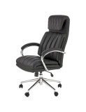 Scaun directorial HM Romano, piele ecologica, mecanism de balansare, negru