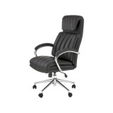 Scaun directorial HM Romano, piele ecologica, mecanism de balansare, negru