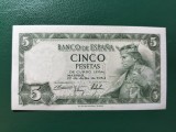 SPANIA 5 PESETAS 1954 UNC