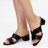 Saboti Dama Negri Toc 5cm Piele Eco Office Casual N22-877 M12