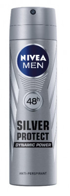 Deodorant spray Nivea Deo masculin Silver Protect, 150 ml foto