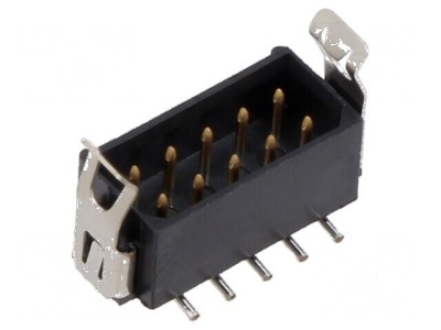 Conector vertical SMT 5 pini bărbat DIL cu prinderi foto
