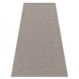Covor din l&acirc;nă VILLA 7636/68400 Zigzag SIZAL, țesut plat bej &icirc;nchis, 200x300 cm