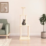 Gossi ansamblu de pisici cu stalpi din funie de sisal, crem, 149 cm