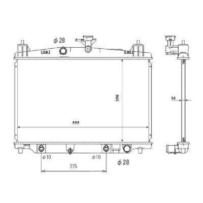 Radiator racire Mazda 2 (De), 07.2007-2014, Motorizare 1, 3 55/63kw; 1, 5 76kw Benzina, tip climatizare Cu/fara AC, cutie automata, dimensiune 517x35 foto