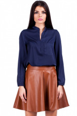 Bluza eleganta, lejera, de culoare bleumarin foto