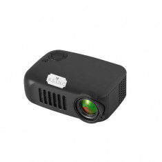 Mini video proiector A.S.I.N.C , negru , model A 2000 , 1000 Lumen , HD , material ABS , dimensiuni 135x97x50 mm