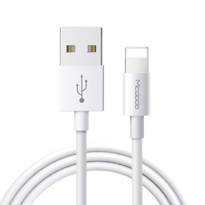 Cablu Date si Incarcare USB la Lightning McDodo CA-6020, 1 m, 2A, Alb