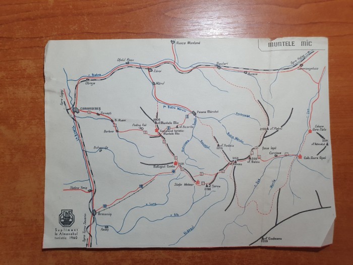 harta muntele mic - din anul 1960