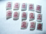 2 Serii mici Ungaria 1945 1946 Cifra Taxe , 13 valori
