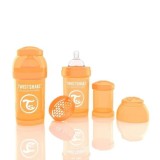 Biberon Twistshake Anti - Colici 180 ml Portocaliu FitLine Training