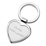 Breloc Inima Gravat "Cu Tine, Totul e Posibil" - Cadou Inspirational Iubire, Prietenie, Motivațional, Inox Durabil