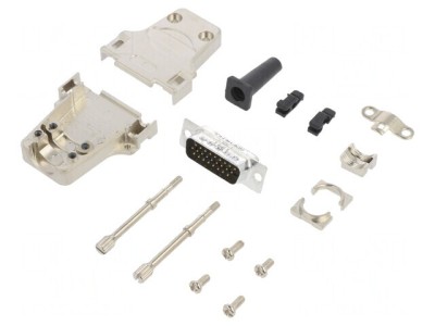 Conector D-Sub HD 26 pini tată drept gold flash pentru cablu foto
