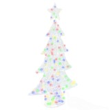 VidaXL Brad de Crăciun cu 160 LED Multicolour 150 cm Acril 42018980
