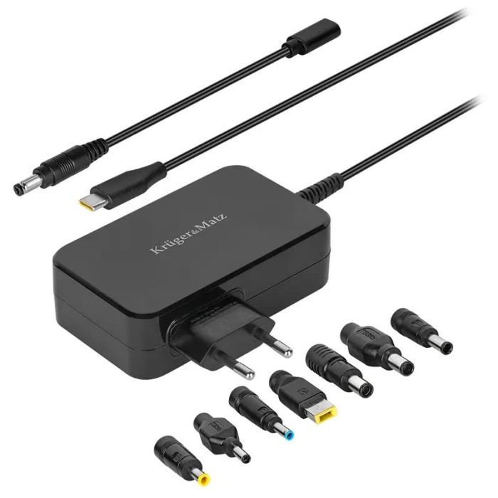 Alimentator Universal 90W PD USB-C + 7 adaptoare Kruger&amp;Matz KM1450-90