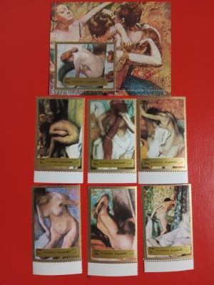 FUJEIRA, PICTURA DEGAS - COLIȚĂ + SERIE COMPLETĂ MNH foto
