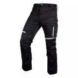Pantaloni de lucru, bumbac si poliester, cu intariri pentru genunchi, model Mix&amp;Match, negru, marimea XXL/56, NEO GartenVIP DiyLine